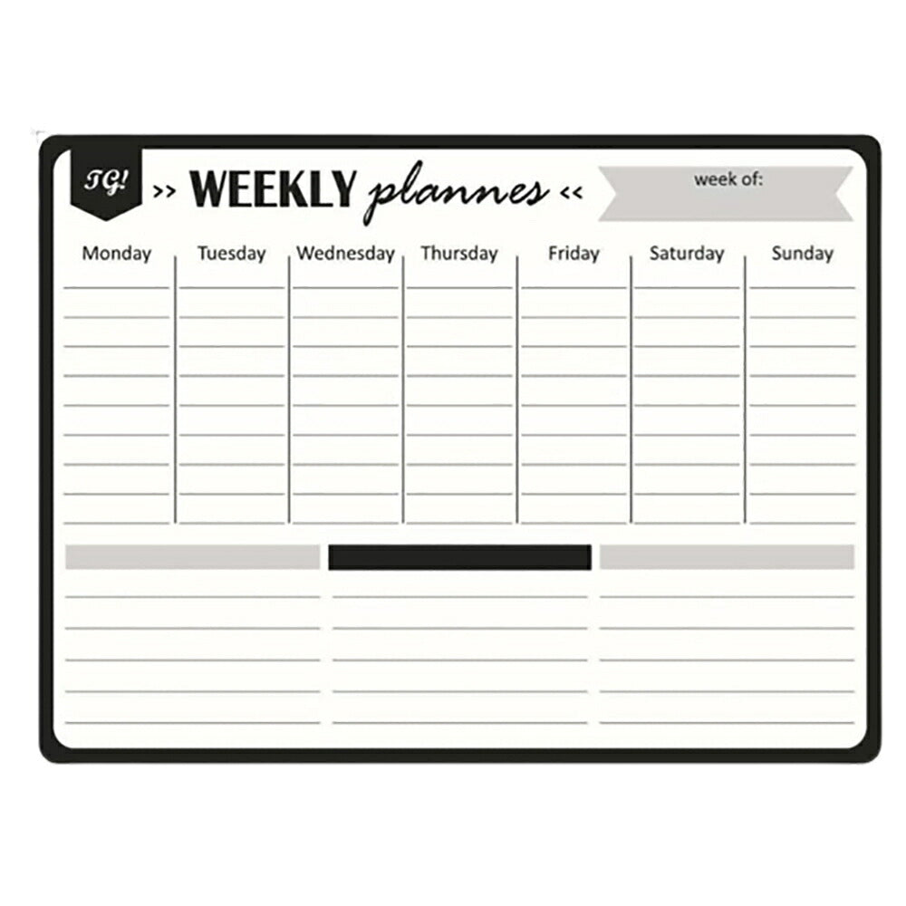 インテリア雑貨 その他 | 週間予定マグネットホワイトボード 40×30 冷蔵庫用