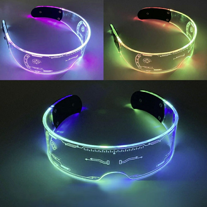 サングラス | 近未来風 LED スクエアサングラス UVカット
