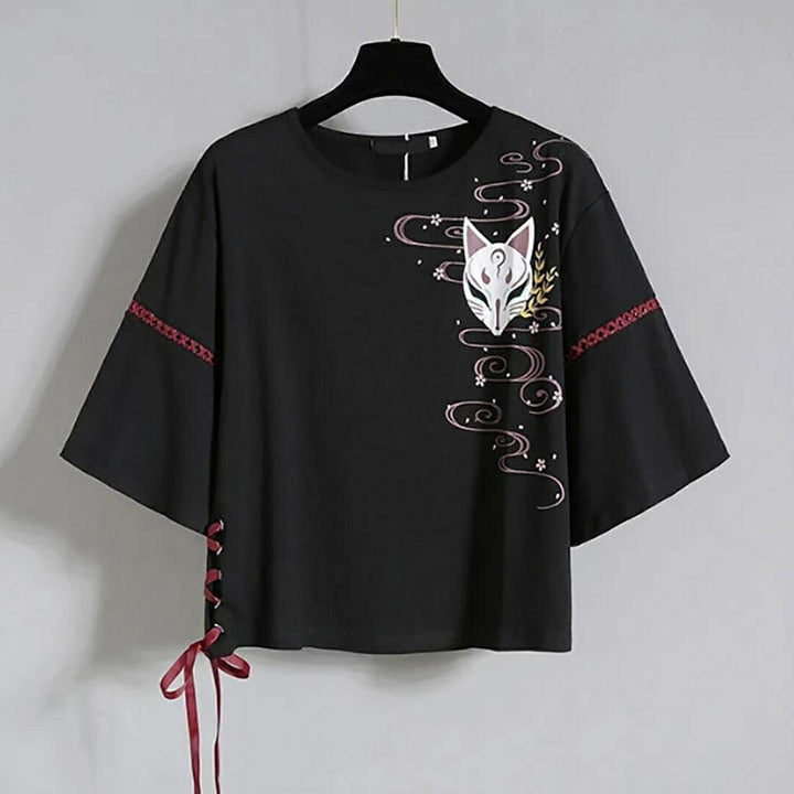 はっぴ 和服 | 桜狐和装セット レディース 半袖トップス＆スカート