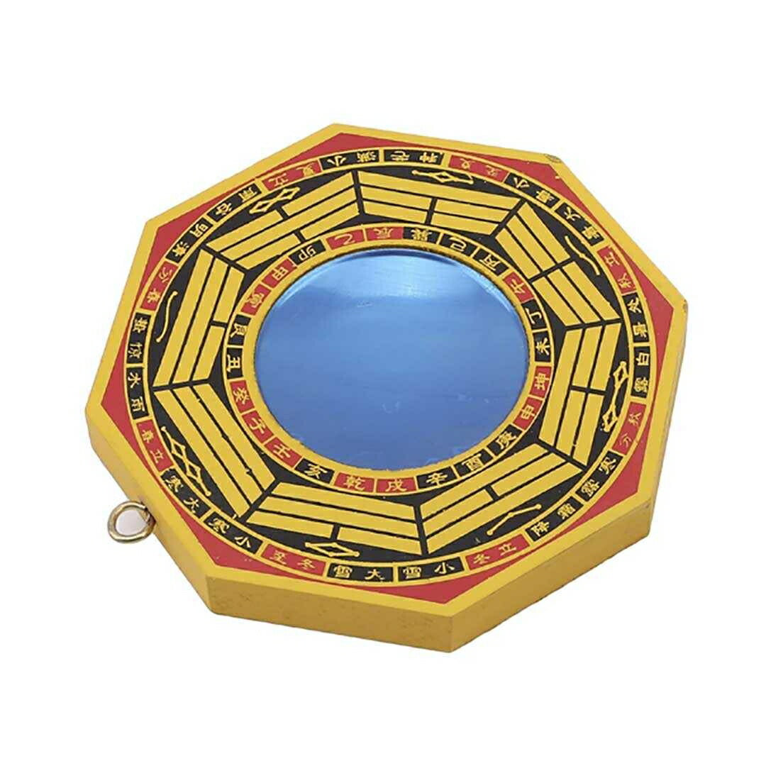 金運 開運 グッズ | 八角形風水鏡 玄関用壁掛けインテリア 金色