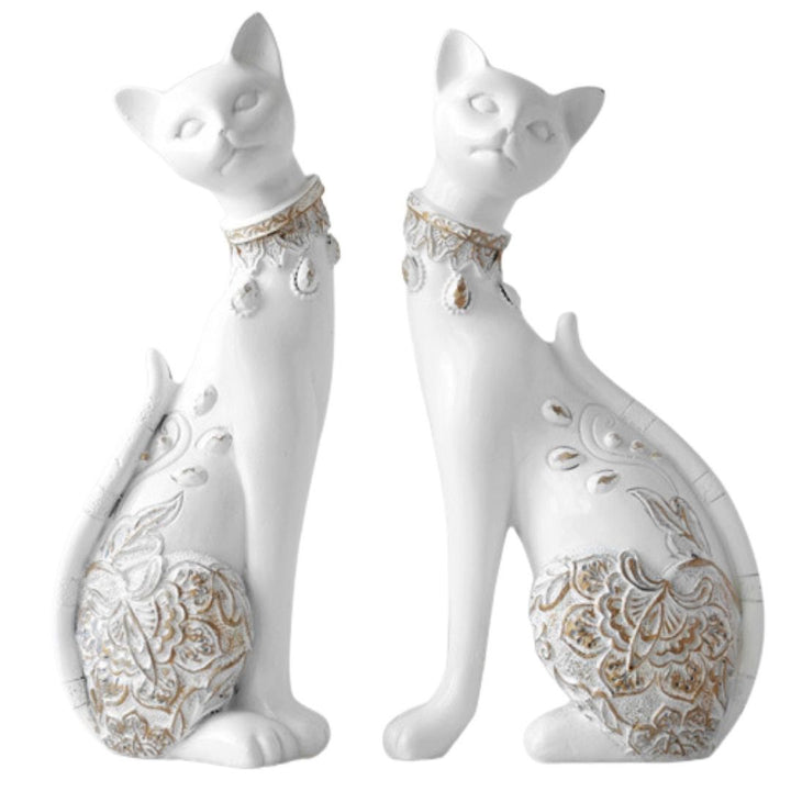 インテリア オブジェ | アラビアンキャット置物 2体セット 選べる3色