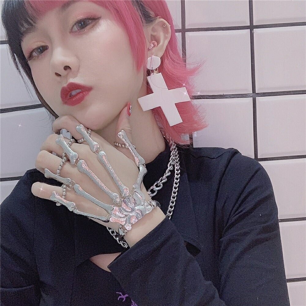 ブレスレット | スカルアーマーリング 5本指 ユニセックス