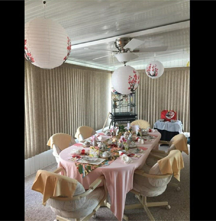 インテリア照明 | 梅の花和柄丸提灯 - 和風ホームデコレーション用