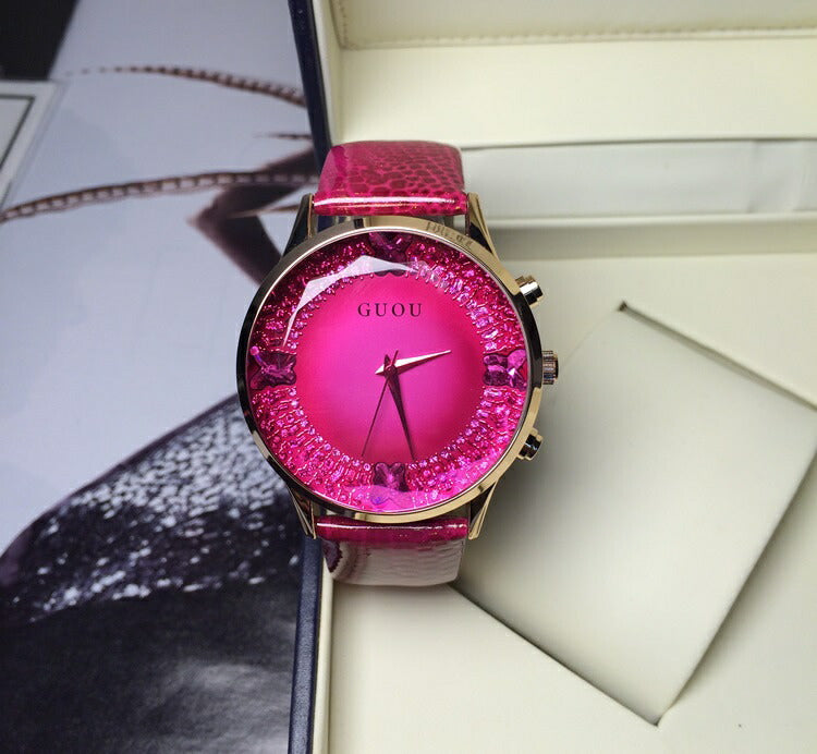 腕時計 | GUOU エレガント腕時計 - ブルー/ピンク/パープル