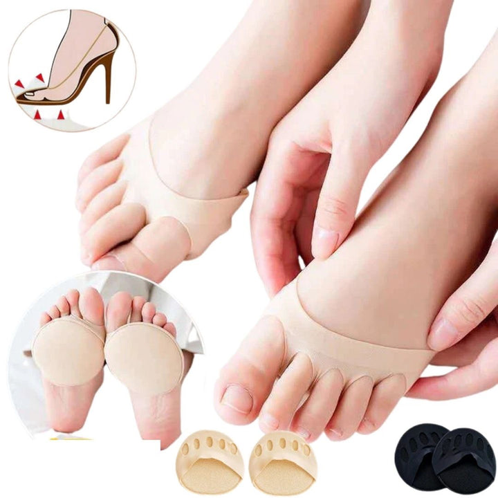 かかと 靴擦れ 防止 | 足裏保護インソール ヒール負担軽減 つま先クッション（ベージュ/ブラック）