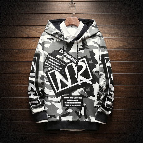 パーカー 男性 | オーバーサイズ迷彩ストリートパーカー