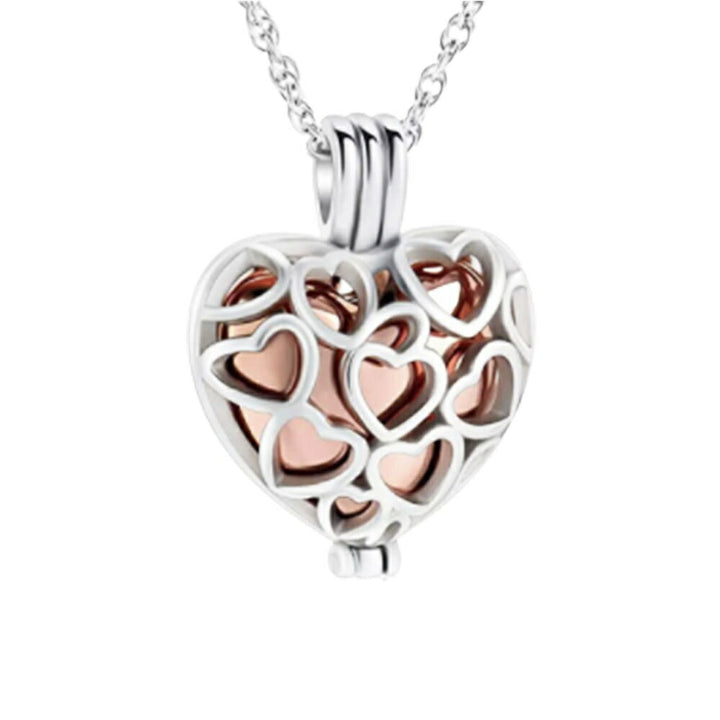 ネックレス | ローズゴールド ハート型 遺骨ネックレス