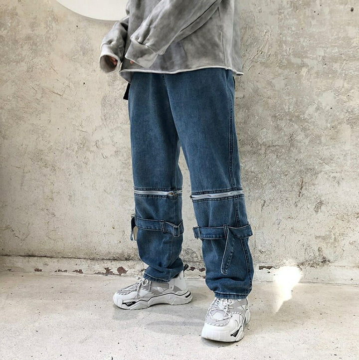 ボトムス 男性 | ヴィンテージ風デニムジーパン | 韓国ファッション