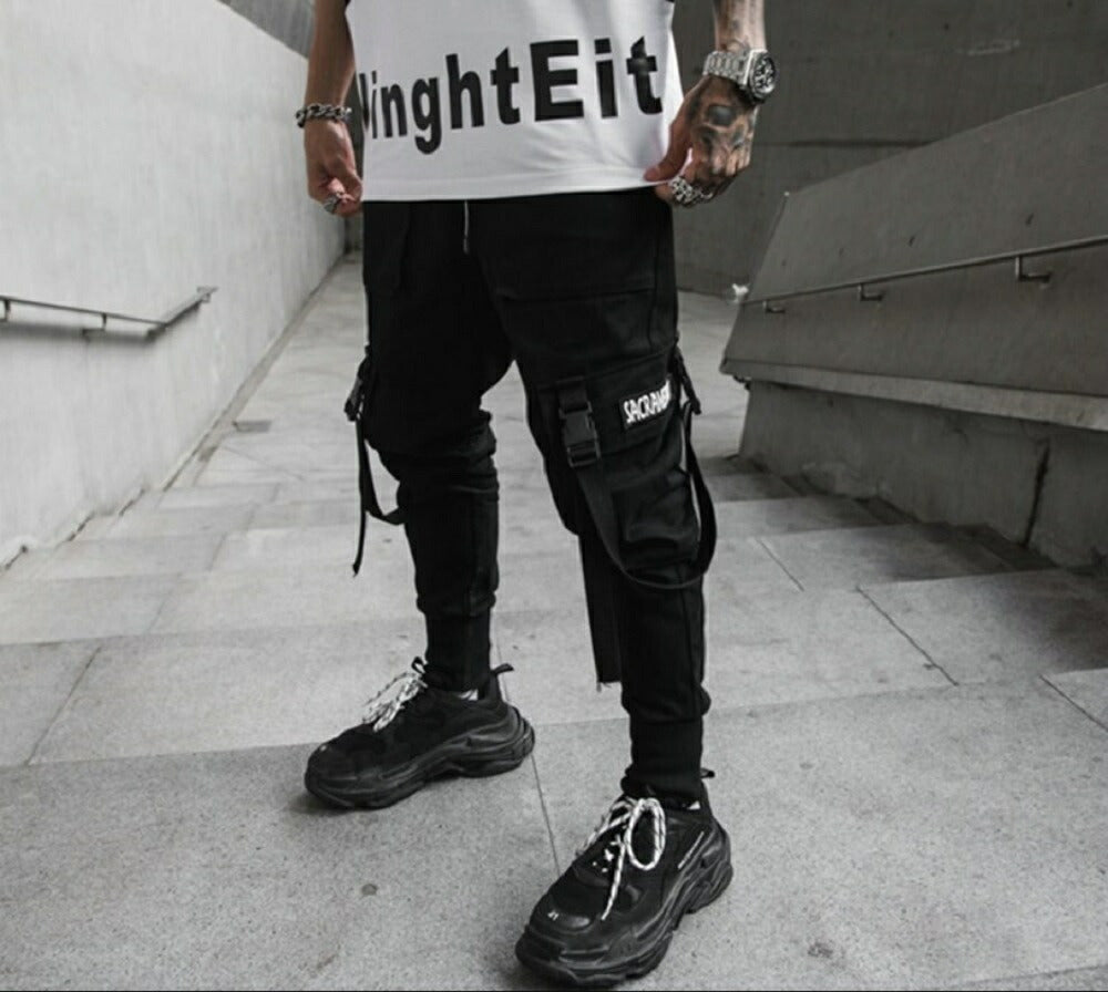 ボトムス 男性 | ユニセックスカーゴパンツ Lサイズ | ダンス衣装・原宿系