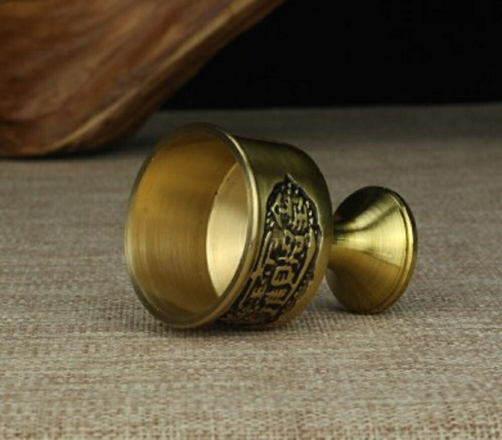 金運 開運 グッズ | 銅製龍彫り水盃 - 風水開運インテリア