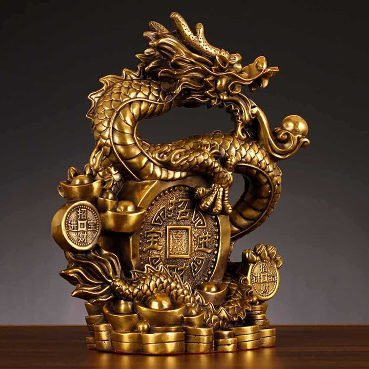 風水 インテリア | 開運金龍 特大風水置物 - 玄関用ドラゴンインテリア