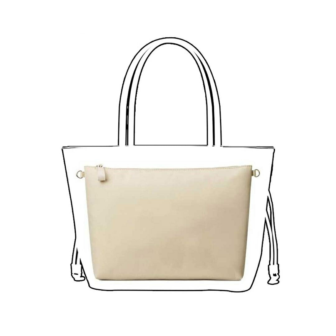 バッグ | ベージュ ファスナー付きバッグインバッグ - 通勤・通学・アウトドア対応