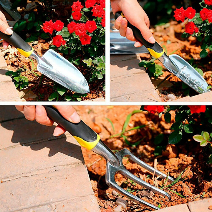 アウトドア用品 その他 | イエロー5点ガーデニングセット（スコップ・熊手・草ぬき）