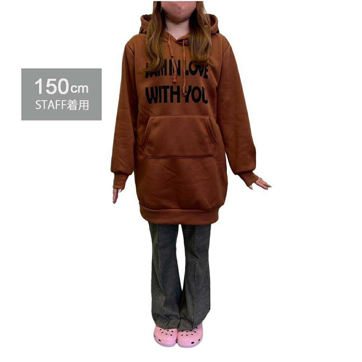 パーカー 女性 | ビッグシルエット フード付きパーカー 秋冬用