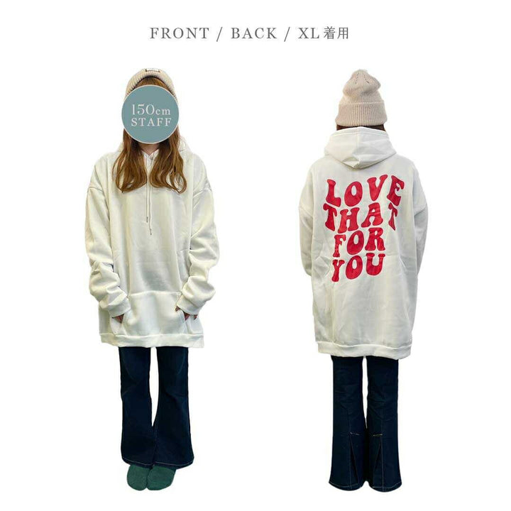 パーカー 女性 | ホワイト ビッグプルオーバー パーカー - ユニセックス