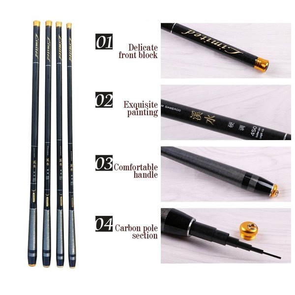 釣り 道具 | カーボン硬調渓流竿630 - 初心者向け伸縮式