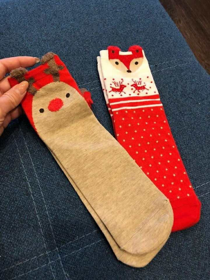 コスプレ その他 | クリスマス ソックス レディース トナカイorクマorリス 暖かい綿製