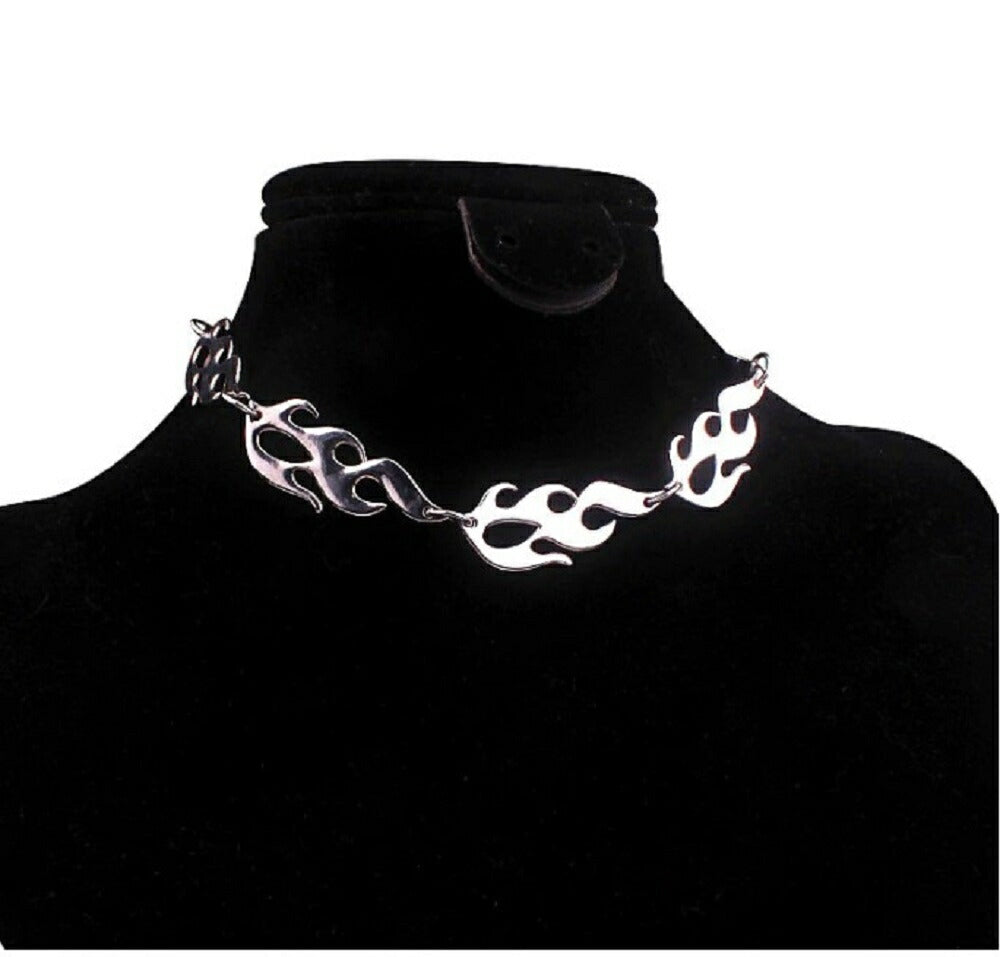 ネックレス | メンズ ビンテージ風 炎モチーフ ネックレス - 誕生日・記念日ギフトに