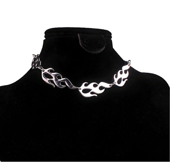 ネックレス | メンズ ビンテージ風 炎モチーフ ネックレス - 誕生日・記念日ギフトに