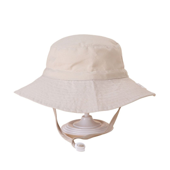赤ちゃん用品 | キッズ用UPF50+ツバ広帽子 あご紐付き - 選べる8カラー