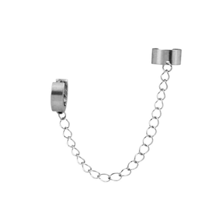 ピアス イヤーカフ | ユニセックス イヤーカフ リングチェーン アクセサリー
