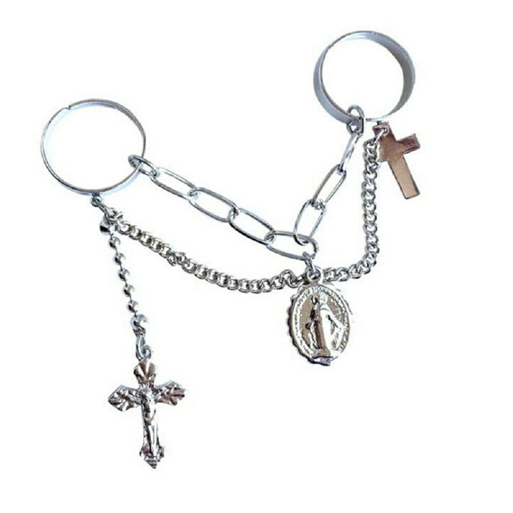 リング | 十字架デザイン ユニセックス ステンレスリング