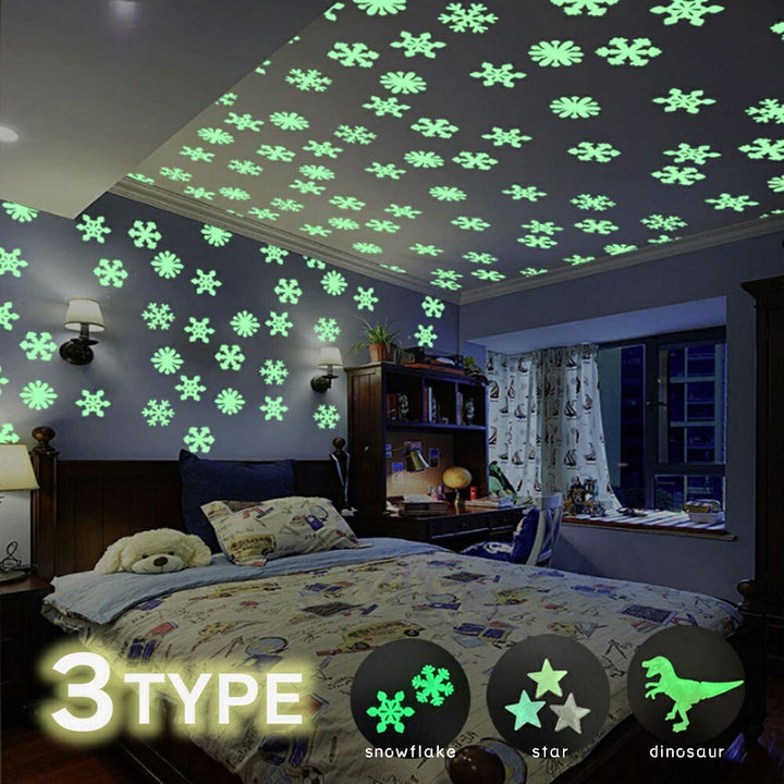 インテリア オブジェ | 北欧デザイン 3Dウォールステッカー 星/雪の結晶/恐竜