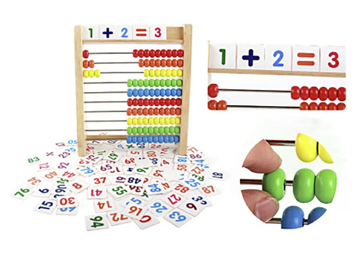 赤ちゃん用品 | 100玉そろばんと数字カードセット 知育玩具