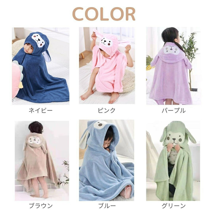 赤ちゃん用品 | 子供用フード付き羊柄バスタオル - 吸水マイクロファイバー、プール・海適用