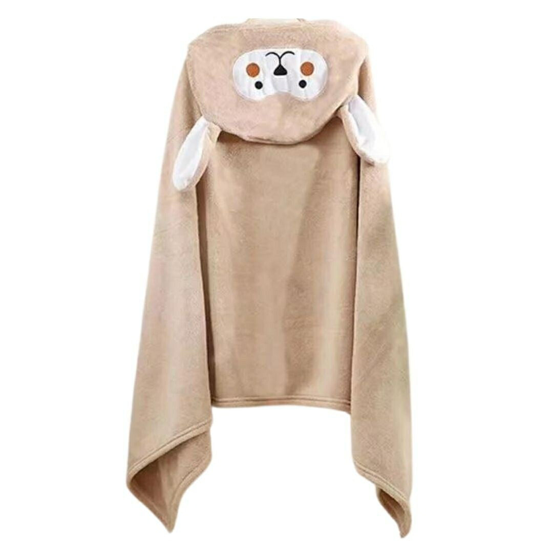 赤ちゃん用品 | 子供用フード付き羊柄バスタオル - 吸水マイクロファイバー、プール・海適用