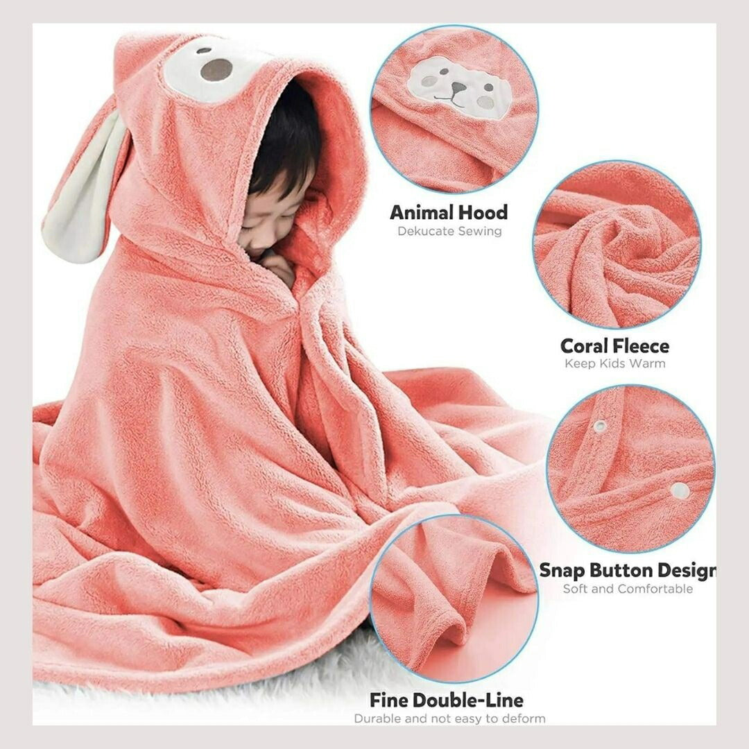 赤ちゃん用品 | 子供用フード付き羊柄バスタオル - 吸水マイクロファイバー、プール・海適用