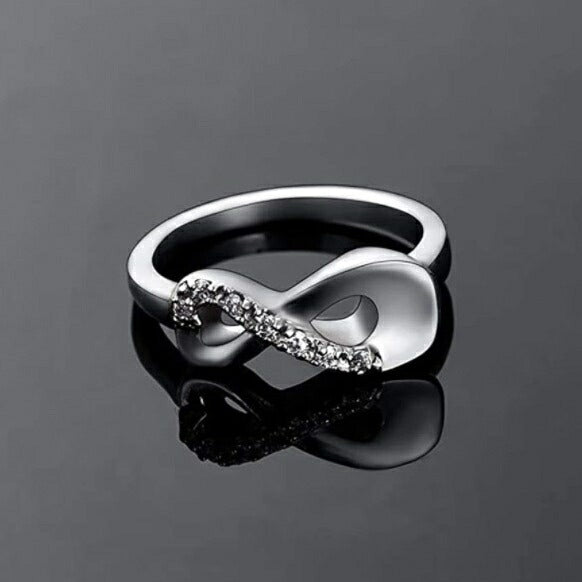 遺骨 アクセサリー | メモリアルインフィニティリング：遺骨・髪の毛収納可能 【※出っ張り加工あり・衣類などの引っかかりにご注意ください】