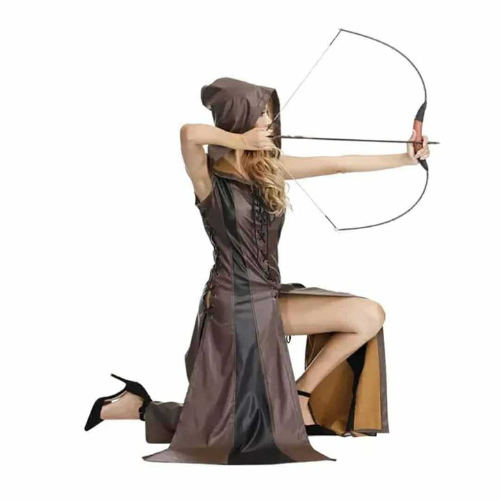 コスプレ小物 | 中世ファンタジー風 コスプレ衣装 フード付きPUレザー