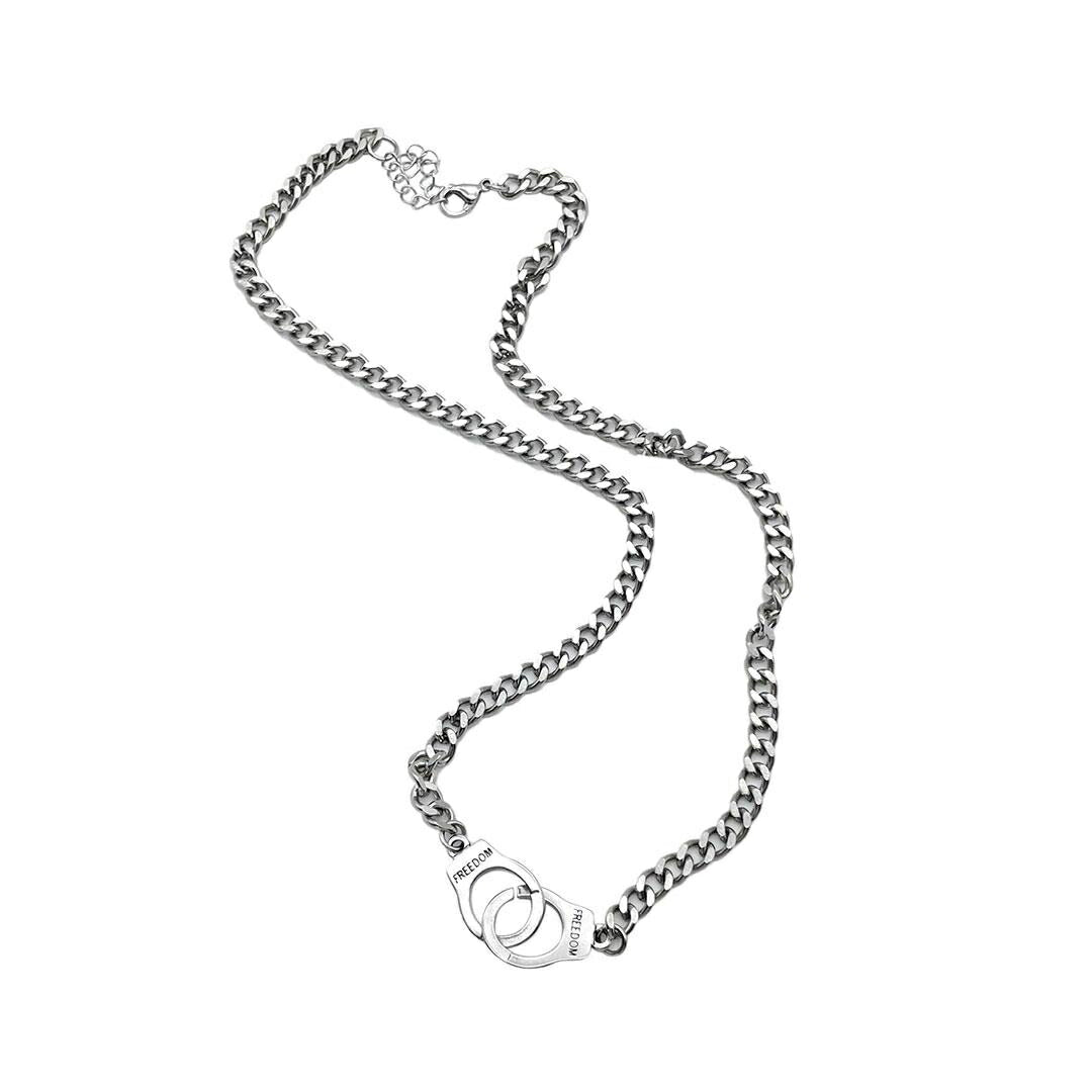 ネックレス | ユニセックス・ハンドカフス風ネックレス【ストリートファッション】