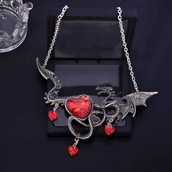 ネックレス | ドラゴンハート ネックレス 全2カラー - ユニセックス