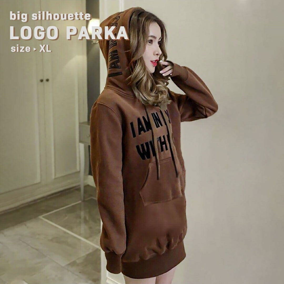 パーカー 女性 | ビッグシルエット フード付きパーカー 秋冬用