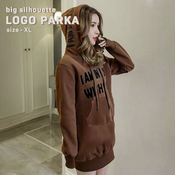 パーカー 女性 | ビッグシルエット フード付きパーカー 秋冬用