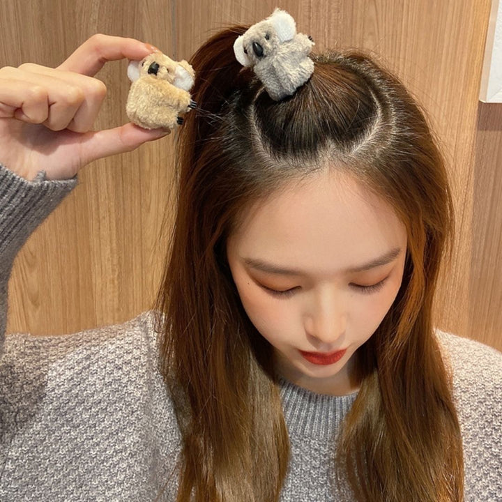ヘアアクセサリー | コアラ抱きつきヘアクリップ | ナチュラルブラウンorグレー