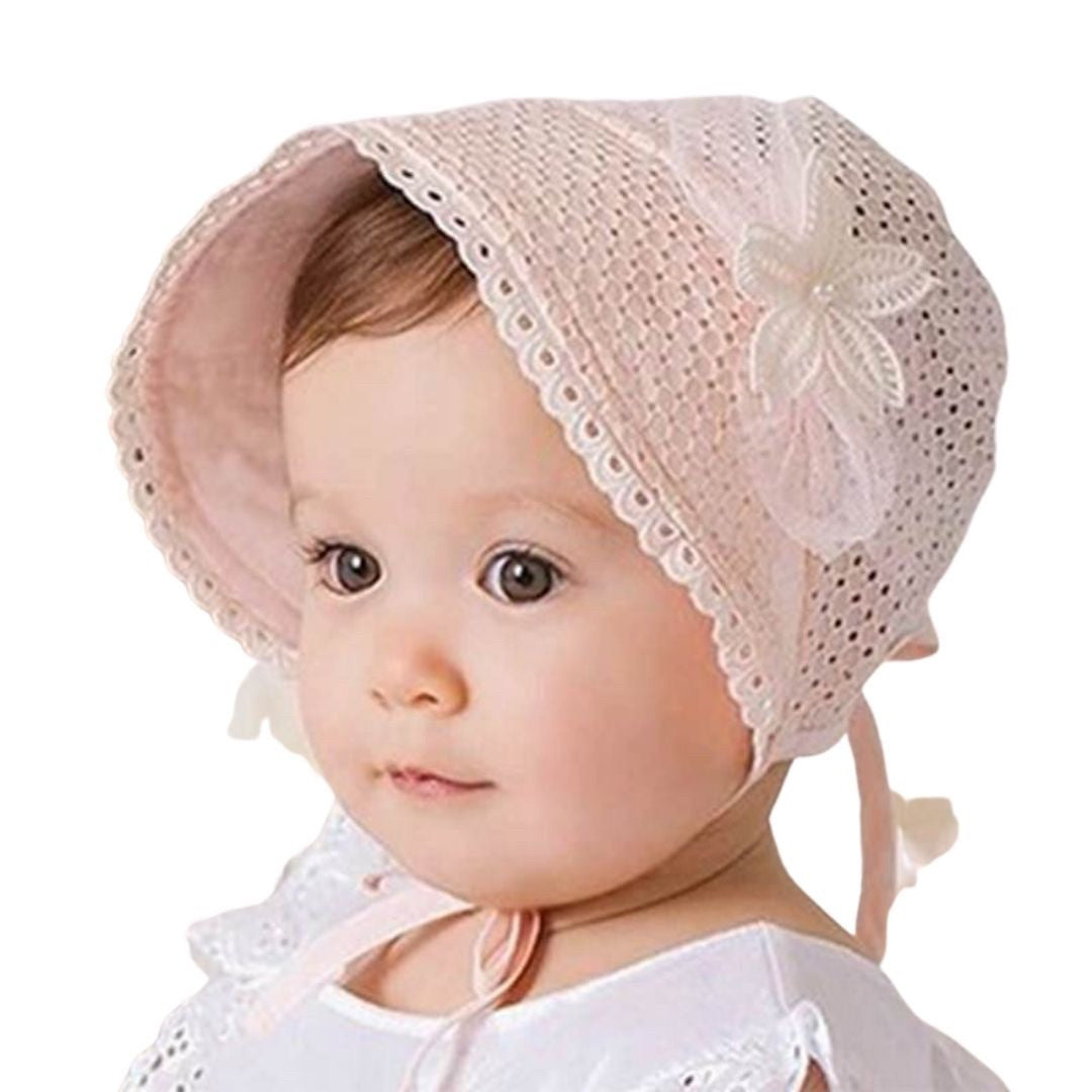 赤ちゃん用品 | 女の子用レースボンネット | 出産祝い・誕生日プレゼント向け
