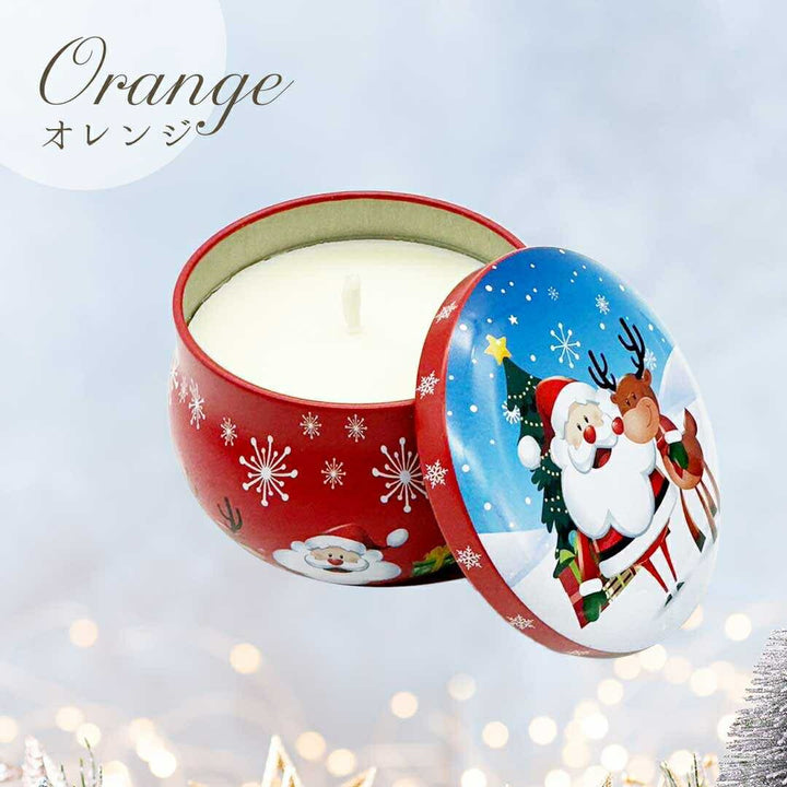インテリア雑貨 その他 | クリスマス アロマキャンドルセット - ソイワックス缶入り4個