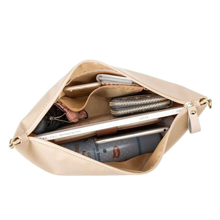 バッグ | ベージュ ファスナー付きバッグインバッグ - 通勤・通学・アウトドア対応