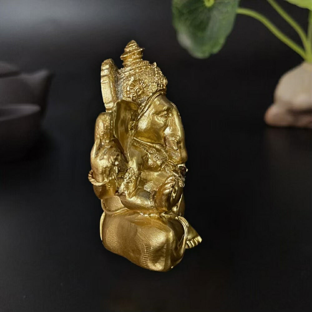 風水 インテリア | ゴールドガネーシャ置物 - 開運・厄除け・金運