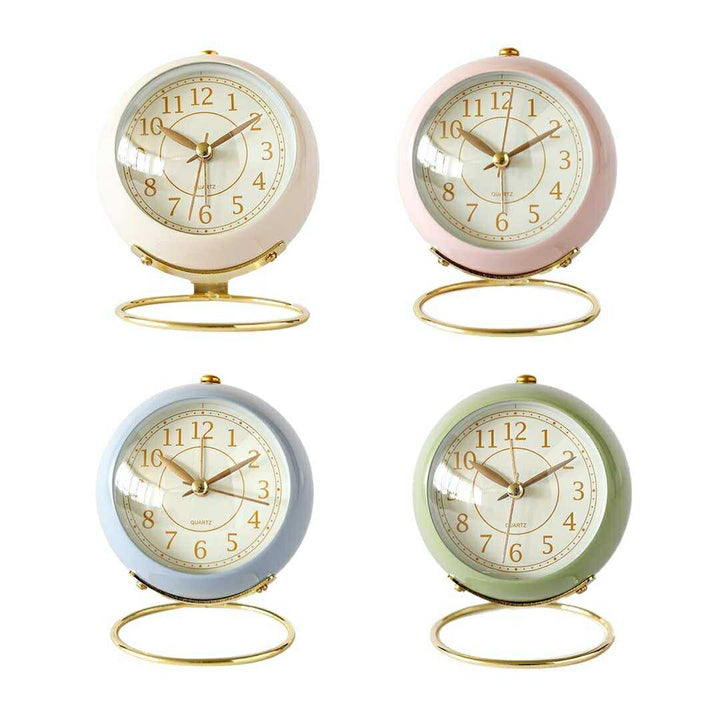 インテリア雑貨 その他 | レトロデザイン目覚まし時計 - ゴールド台座・選べる4カラー