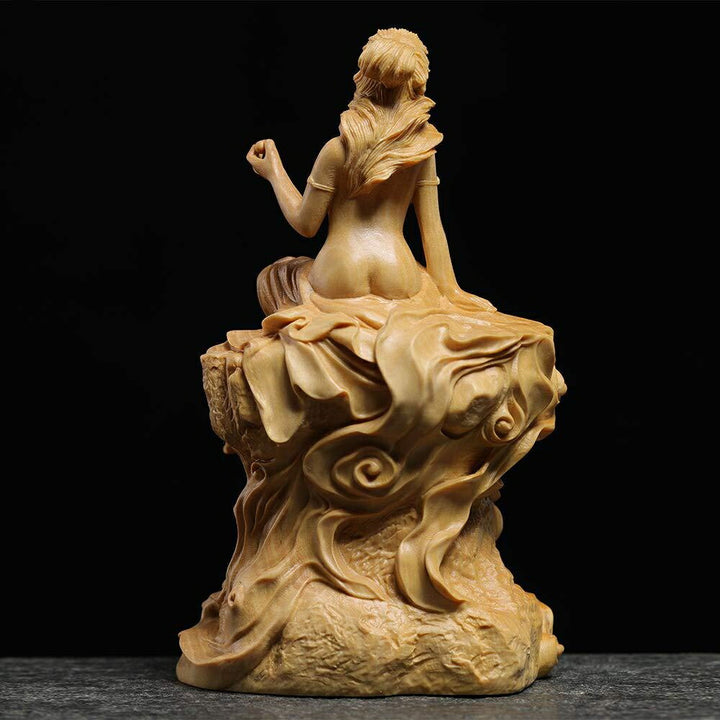 風水 インテリア | 弁財天 木彫り仏像 インテリア置物