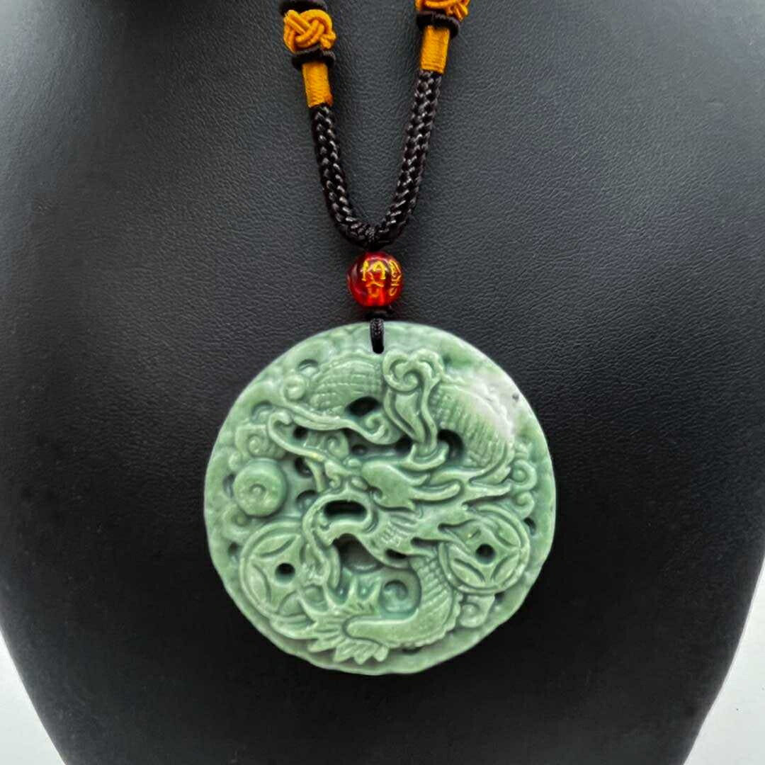 ネックレス | 翡翠ドラゴンネックレス ユニセックスジュエリー