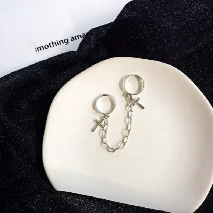 リング | ユニセックス・クロスチェーンリング | ステンレス製フリーサイズ