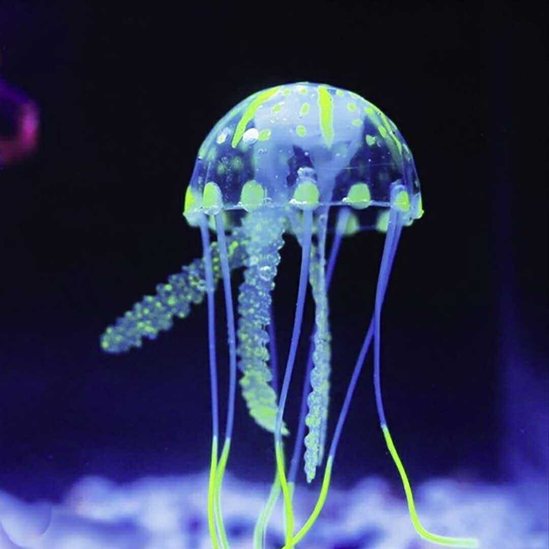 ペットグッズ | 光るシリコン製人工クラゲ インテリア水槽オブジェ