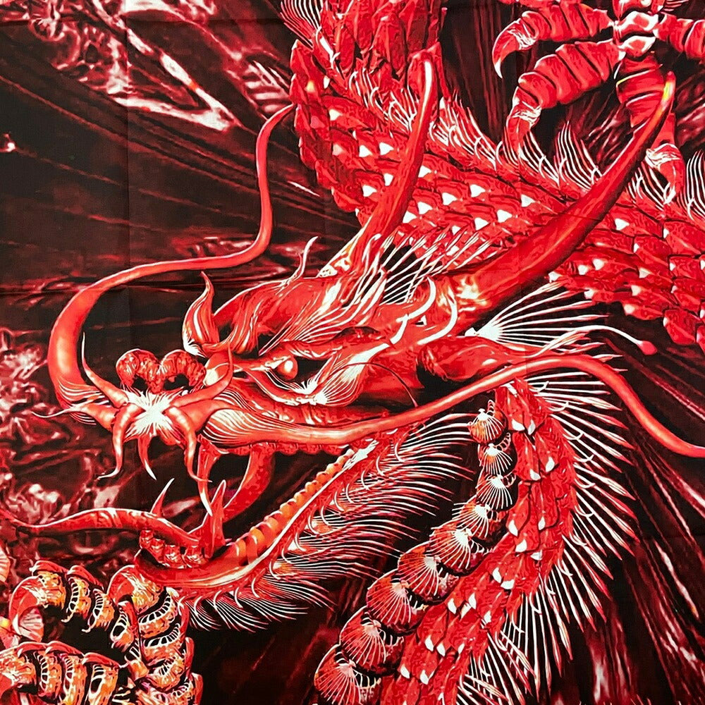 風水 インテリア | 紅龍風水タペストリー 150×100 開運金運