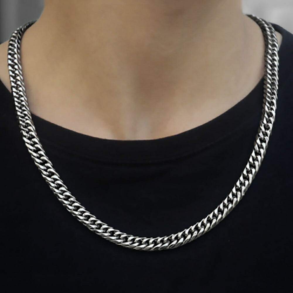 ネックレス | シルバーチェーンネックレス メンズ・レディース向け シンプル韓国ファッション