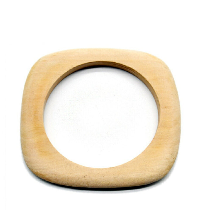 ブレスレット | 北欧風ナチュラルウッドバングル＆スクエアリングセット